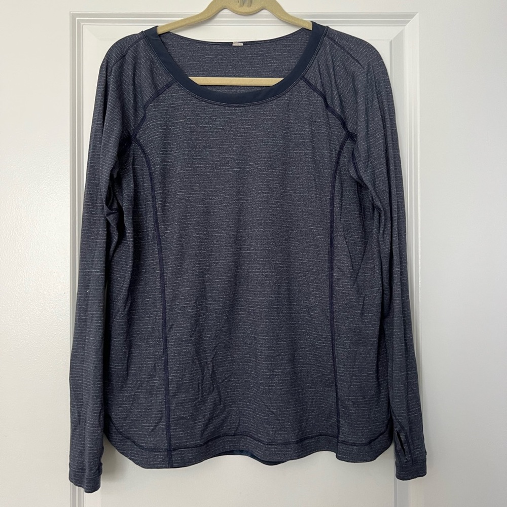 Lululemon Blue Long Sleeve W/ Thumb Holes